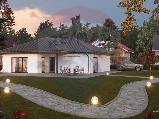 Schöner 116 m² Bungalow in Massivbauweise inklusive 600 m² Grundstück im Baugebiet Großobringen