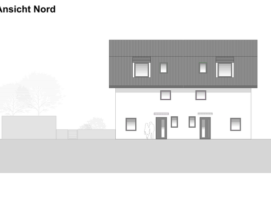 Neubau zwei Doppelhaushälften mit Wärmepumpe KFW 55 und Photovoltaik