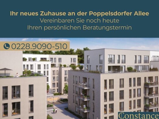 CONSTANCE: Exklusive 3-Zimmer-Wohnung mit großzügigen Wohnküchenbereich (34 m²)