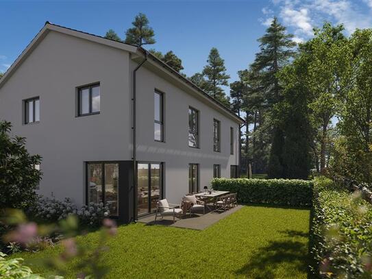 Inkl. Fußbodenheizung, Terrasse, zwei Stellplätzen usw.: Neubau-Doppelhaushälfte in Bernau