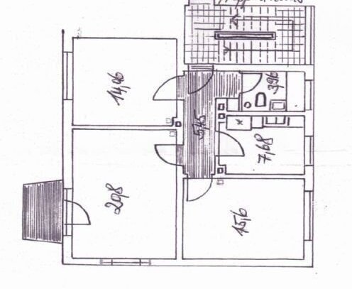 3 Zimmer Wohnung, WG geeignet, zentrumsnah mit Stellplatz