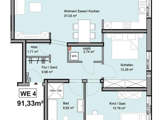 Neubau 3ZKB mit Balkon, Stellplatz inkl.