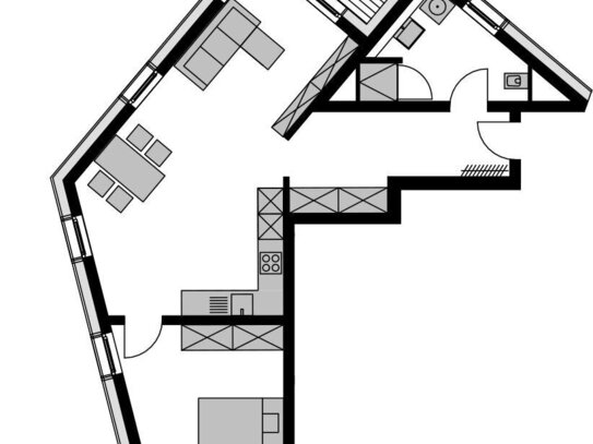 Großzügige 2-Zimmer Wohnung mit eigenem Balkon