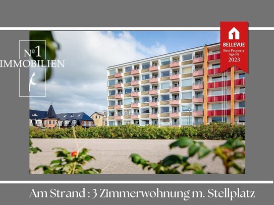 Mit Meerblick: Großzügige 3 Zimmerwhg. (Ferienwohnen genehmigt) mit Balkon u. Garage