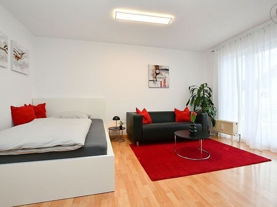 Helle, modern möblierte Wohnung mit Balkon und TG in Möglingen