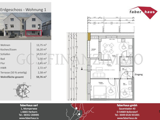 Hochwertige Neubauwohnung in Kordel, KfW 40 EE und ISB förderfähig, provisionsfrei