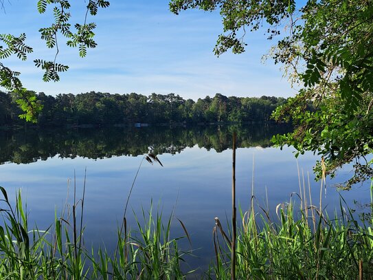 Idyllisches Wassergrundstück mit eigener Badestelle am Tiefen See