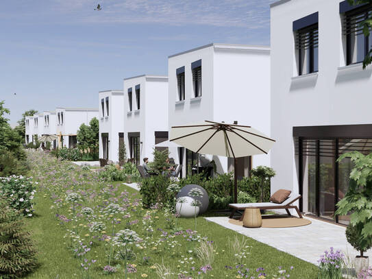 NEUBAU // EFH in Holz-Massiv-Bauweise mit pflegeleichtem Garten