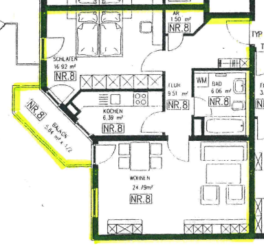 Hübsche 2-Zimmer-Wohnung mit Balkon