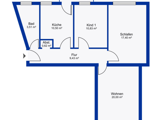 Stilvoll urbanes Wohnen an der Kaiserburg: 3-Zi.Wohnung mit Einbauküche und Kfz-Stellplatz