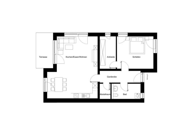 Energieeffizient & Modern: 2-Zimmer Wohnung zum Erstbezug