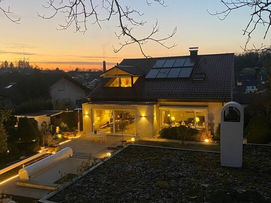 Luxuriöse große Wohnung mit einem Swimmingpool im eigenen Garten