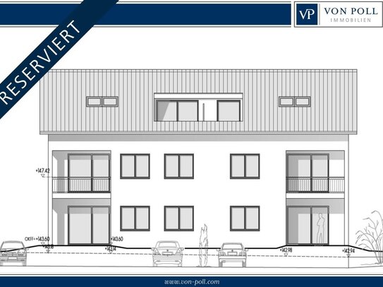 PROVISIONSFREI | Neubau Dachgeschosswohnung | KfW 40 QNG-Siegel | ca. 45,3 m² | Gartenanteil