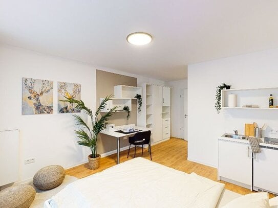 Frei ab 01.11.! Modernes & möbliertes 1-Zimmer Mikroapartment, füßläufig zum Harbuger Bahnhof!