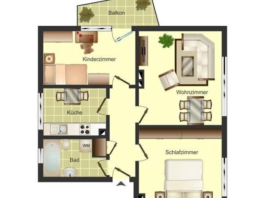 3-Zimmer-Wohnung in Bergkamen Weddinghofen