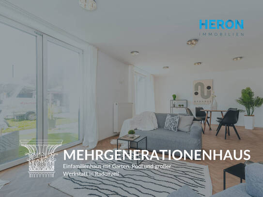 MEHRGENERATIONENHAUS - Einfamilienhaus mit Garten, Pool und großer Werkstatt in Radolfzell