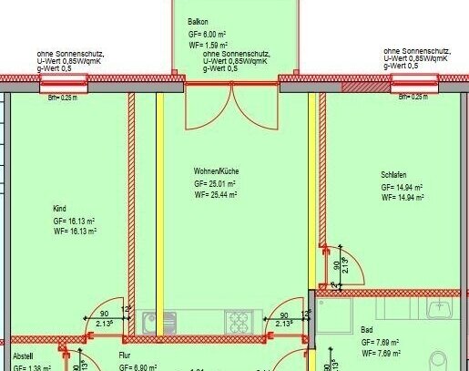 Moderne Wohnung ab 01.12.24 bezugsfrei / barrierearm, Wohnberechtigungsschein erforderlich!