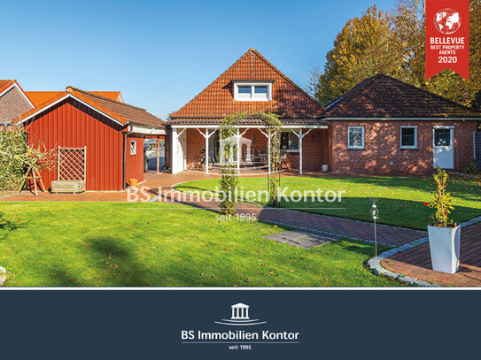 Großzügiger Bungalow mit Anbau, Terrasse, Carport und Gartenanlage in zentraler Wohnlage!