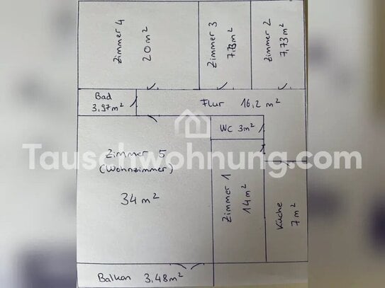 [TAUSCHWOHNUNG] 5 Zi. Altbauwohnung gegen zentrale (min. 2,5 Zi.) Wohnung