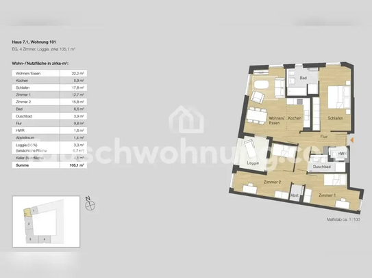 [TAUSCHWOHNUNG] 4 Zimmer Whg in Mitte Altona