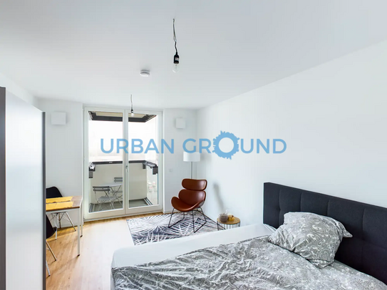 Möbliert 1 Zimmer Studio mit Aufzug und Balkon