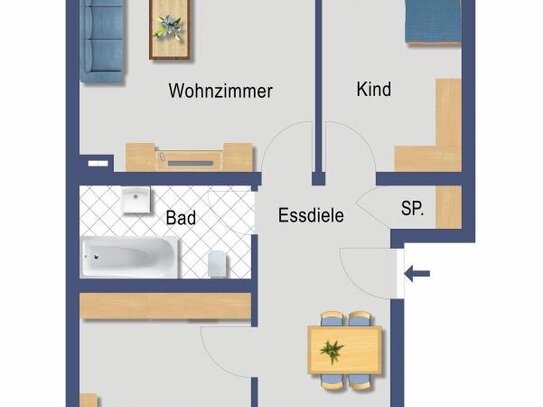 Sanierte Eigentumswohnung zur Kapitalanlage