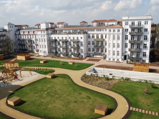 Schicke und helle 2-Raum-Wohnung mit Einbauküche im Wohnensemble "PEGASUS Courtyard" in Striesen