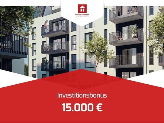 15.000 Euro BONUS: 3-Zimmer-Wohnung mit West-Balkon, Tageslicht-Badezimmer und attraktivem Grundriss