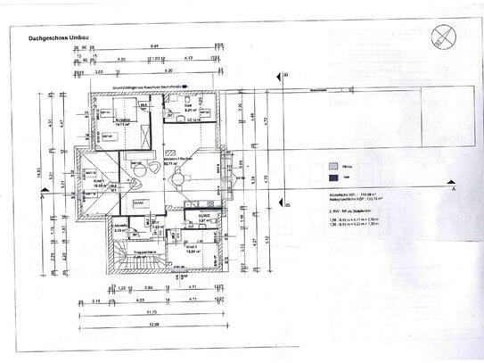 Dachgeschoßausbau im 2. OG im Grünen im Stadtzentrum.