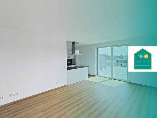 Helle und moderne 3-Zi.Whg. mit EBK und wundervoller Dachterrasse im Neubauquartier NEO