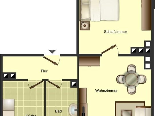 2-Zi-Whng . modernes Wannenbad mit Fenster, Balkon n Remscheid Kremenholl