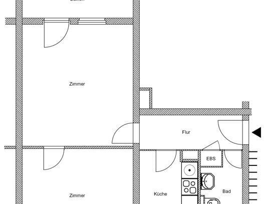 Sanierte 2 Zimmerwohnung mit Balkon