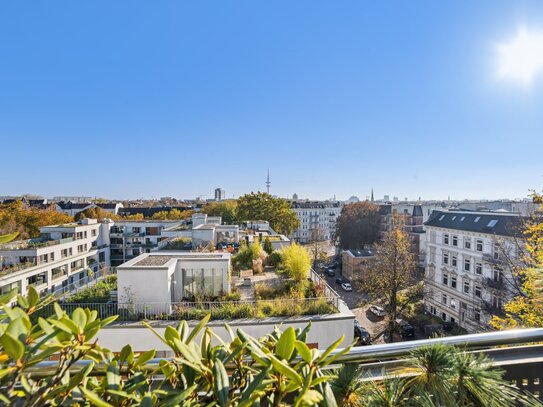 Penthouse auf Hochbunker über den Dächern Hamburgs