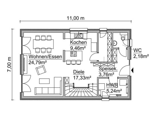 Einfamilienhaus AH 3 inkl. 625 qm Baugrundstück in 18437 Stralsund Freienlande