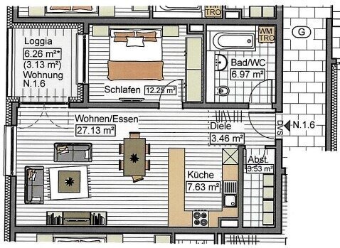 2-Zimmerwohnung in Neu-Ulm zu vermieten