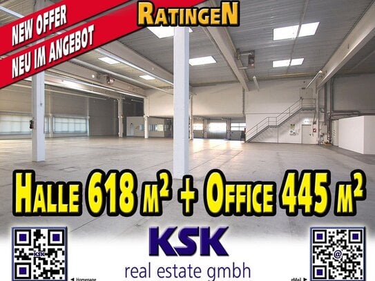 Nähe BAB ~618 m²/sqm Halle + ~455 m²/sqm Office, Close to Motorway)