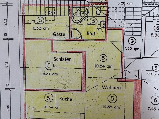 SCHMALKALDEN -- Drei - Zimmer - Wohnküche - Bad - Abstellraum - für 1-2 Personen