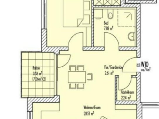 Moderne 2 Raum Wohnung zu vermieten