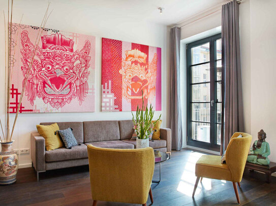 Modernes Apartment in Prenzlauer Berg mit asiatischem Flair und Pop-Art-Sammlung