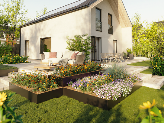 Modernes Einfamilienhaus mit überdachter Terrasse in Siegburg