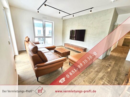 Ultimativer Luxus in Nittel: 3-Zimmer-Penthouse-Wohnung mit riesiger Dachterrasse, voll möbliert und modernen Bädern