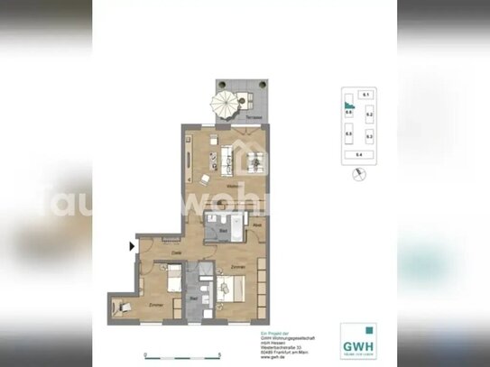 [TAUSCHWOHNUNG] 3-Raum-Wohnung, super modern, Terrasse, Fußbodenheizung