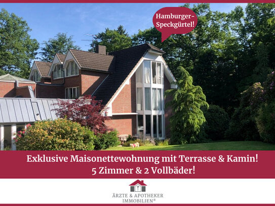 Exklusive Maisonettewohnung mit Terrasse & Kamin! 5 Zimmer & 2 Vollbäder!