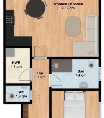 Geräumiges Wohnen im 4-Parteien-Haus-Neubau auf ca. 81 qm Wohnfläche mit Blick ins Grüne