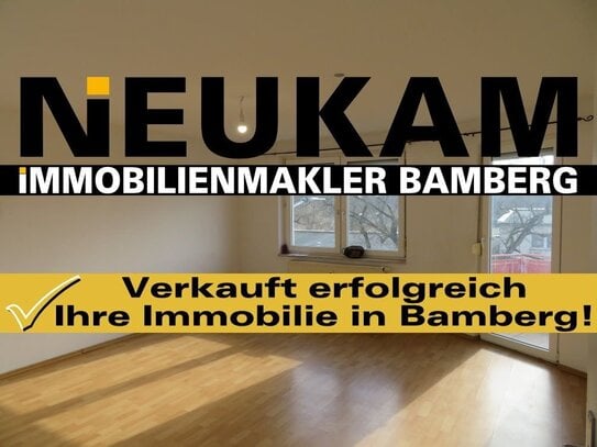 BAMBERG-SÜD: 3-ZIMMER-WOHNUNG(= SOFORT FREI)+BAD MIT FENSTER+BALKON FÜR 215.000,-EURO