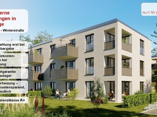 BAUBEGINN ERFOLGT! - Hochwertige 2-Zimmer-Eigentumswohnung mit West-Balkon - Energieeffizienzklasse A+