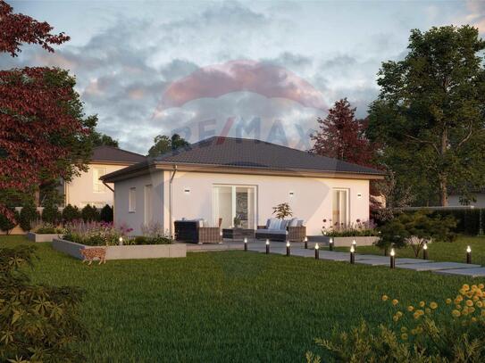 Moderner 70 m² Bungalow in Massivbauweise inklusive 550 m² Grundstück im Baugebiet Großobringen