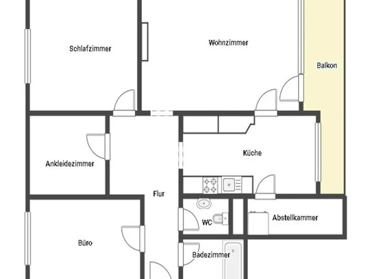 Schön renovierte 3,5-Zimmer-Wohnung mit Balkon in familienfreundlicher Lage