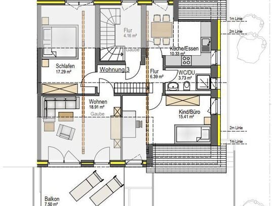 3 Zimmer-Wohnung DG, Matzentalweg 4