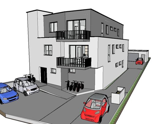 Moderne 2 Zimmerwohnung, barrierefrei mit Aufzug u. Außenstellplatz im 5 Parteienhaus